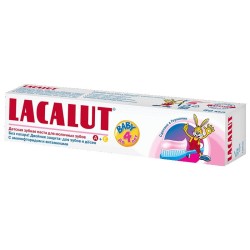 Зубная паста для детей Lacalut бэби до 4 лет для молочных зубов с витаминами А и Е 50 мл